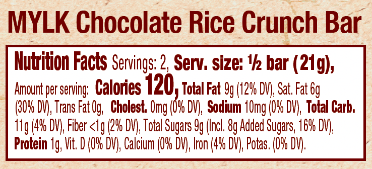 MYLK Chocolate Rice Crunch Bars
